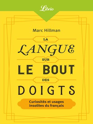 cover image of La langue sur le bout des doigts